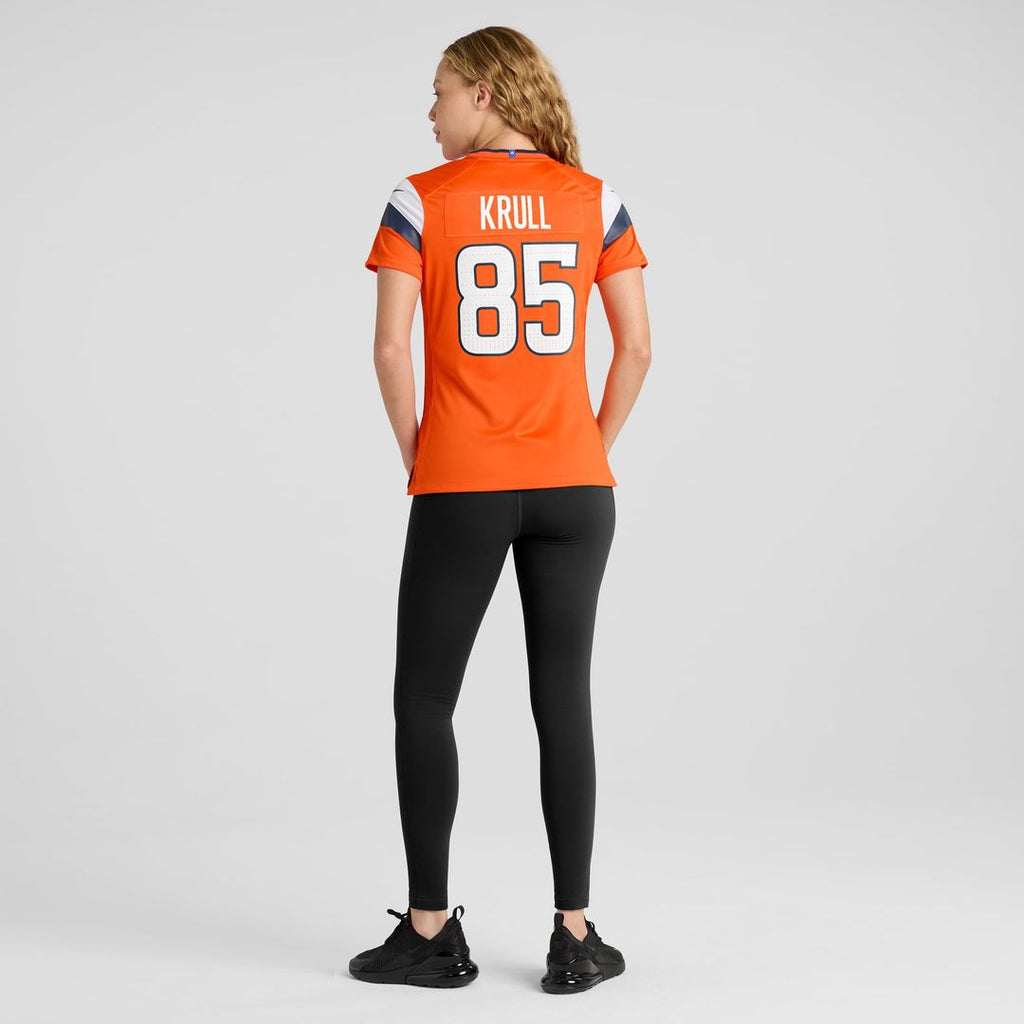 Lucas Krull Denver Broncos Women's Team Game Jersey - Orange