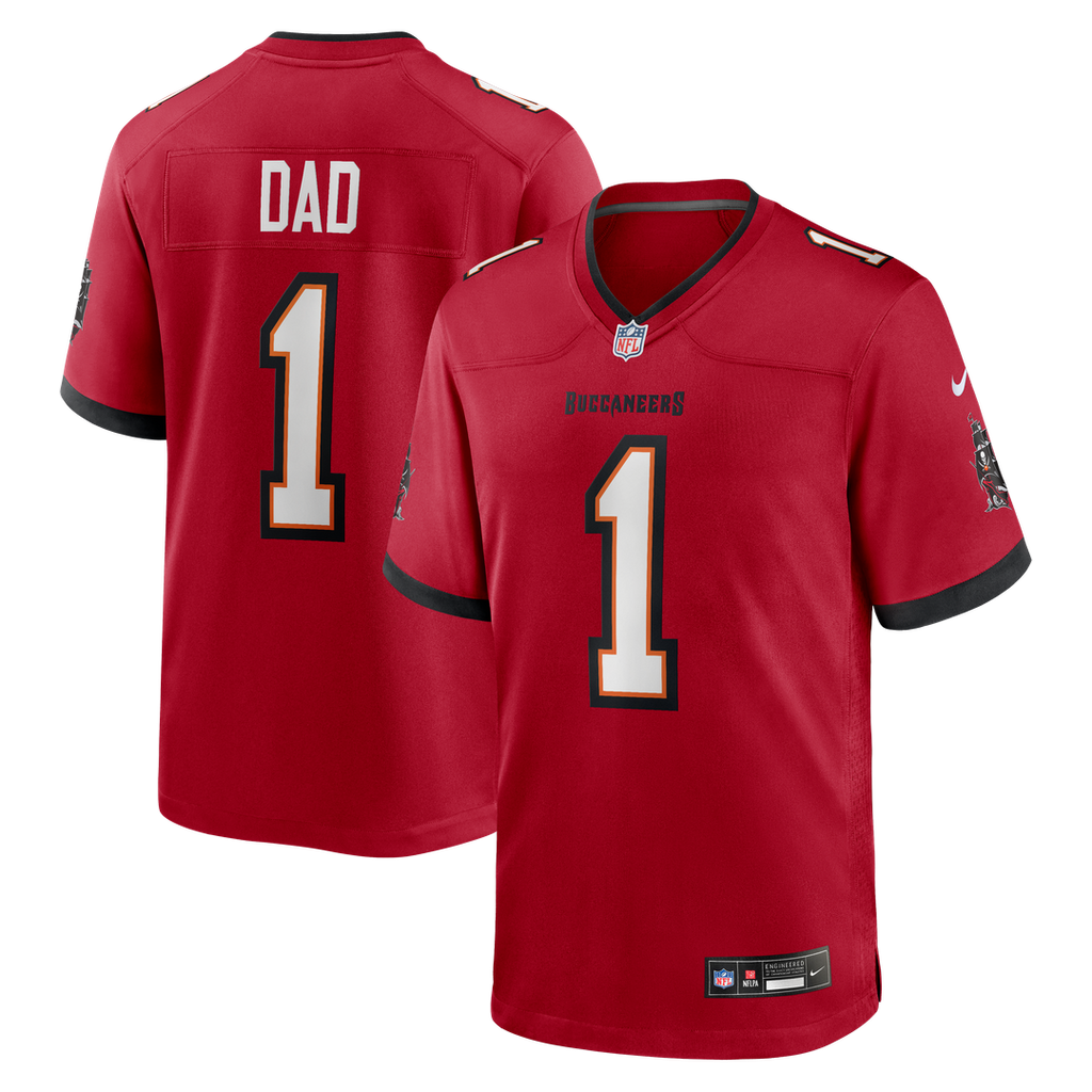 Number 1 Dad Tampa Bay Buccaneers Game Jersey - Red