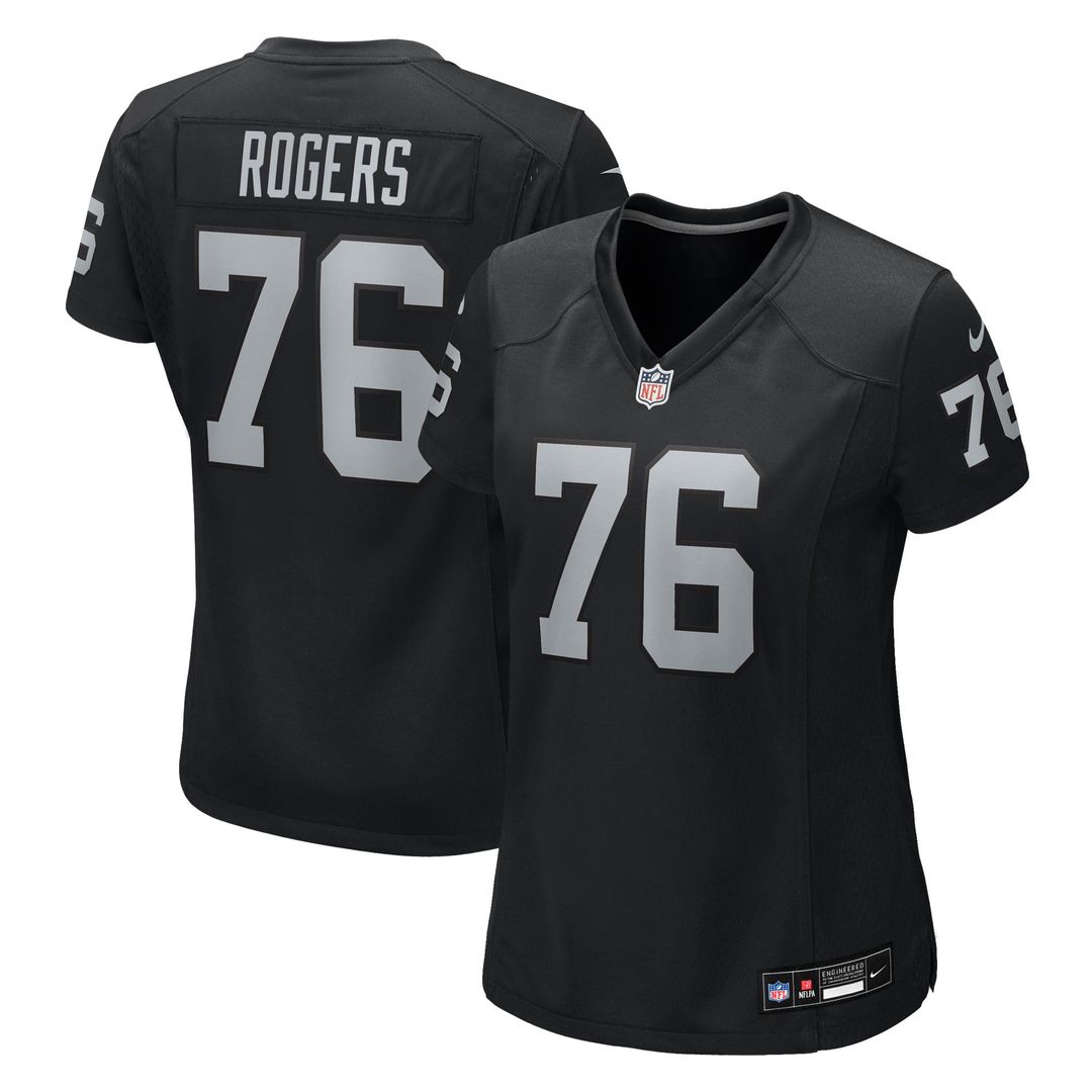 Caleb Rogers Las Vegas Raiders Women's Team Game Jersey - Black
