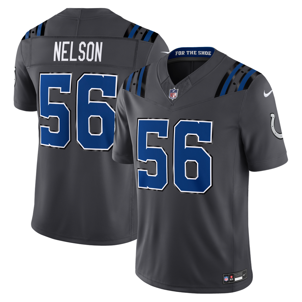 Quenton Nelson Indianapolis Colts 2026 Rivalries Collection Stitched Limited Jersey - Anthracite
