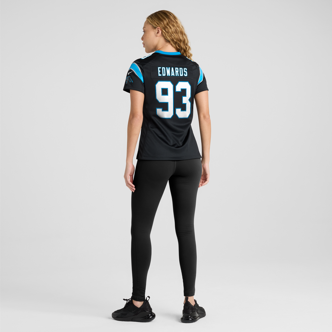TeRah Edwards Carolina Panthers Women's Team Game Jersey - Black