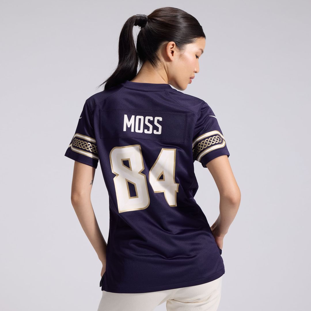 Randy Moss Minnesota Vikings Women's 2026 Rivalries Collection Game Jersey - Purple