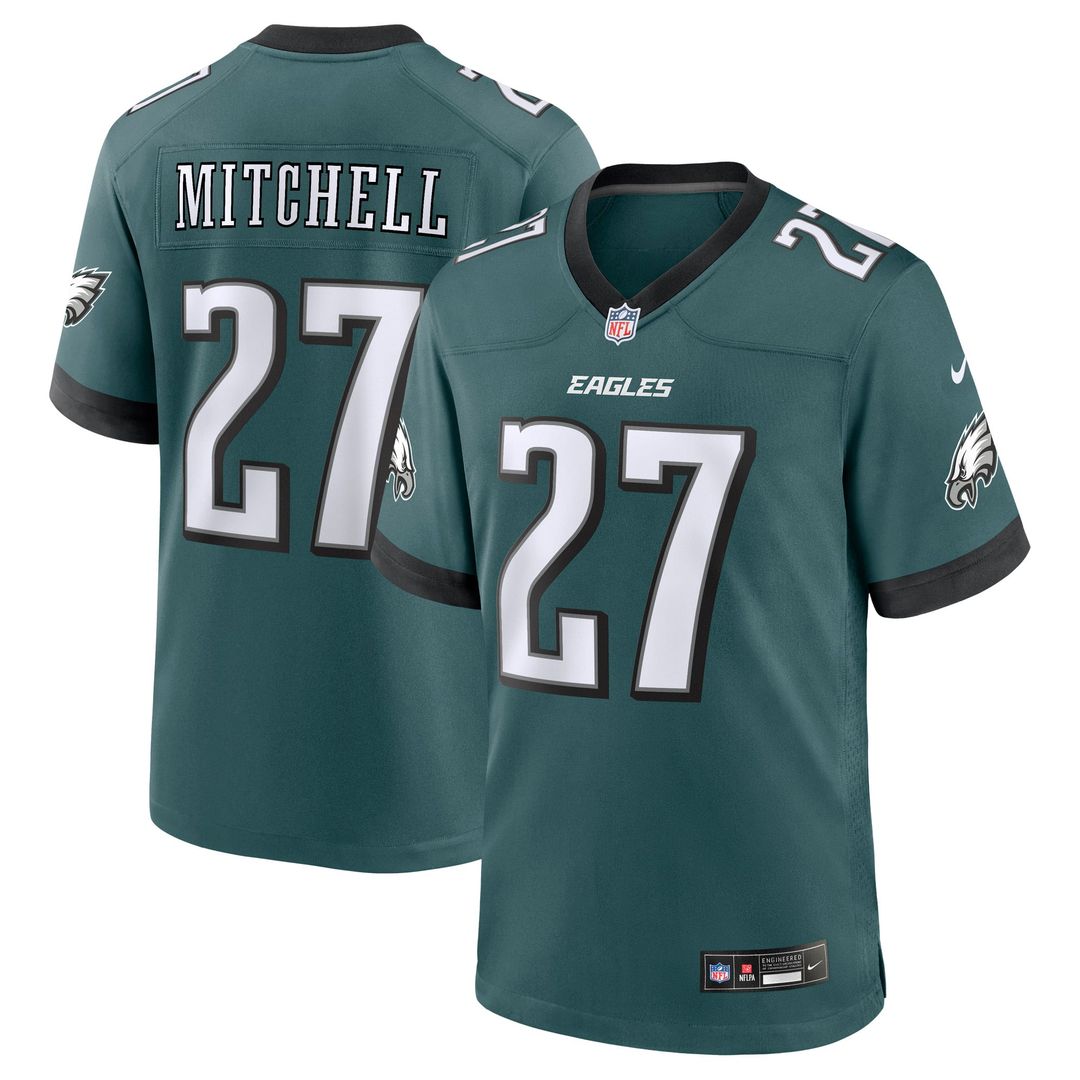 Quinyon Mitchell Philadelphia Eagles Player Game Jersey - Midnight Green