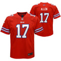 Josh Allen Buffalo Bills Youth Game Jersey - Red