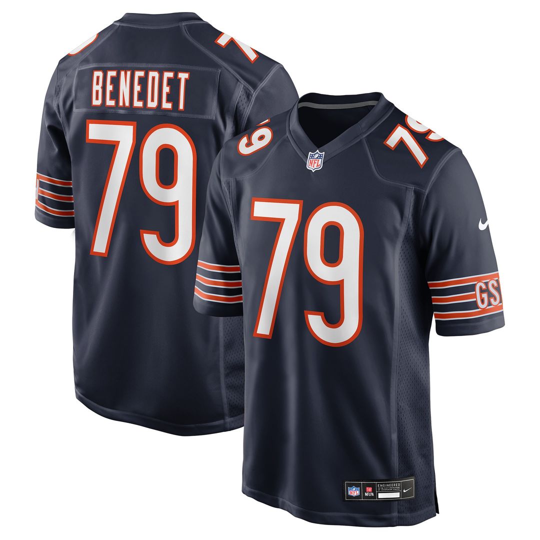 Theo Benedet Chicago Bears Team Game Jersey - Navy
