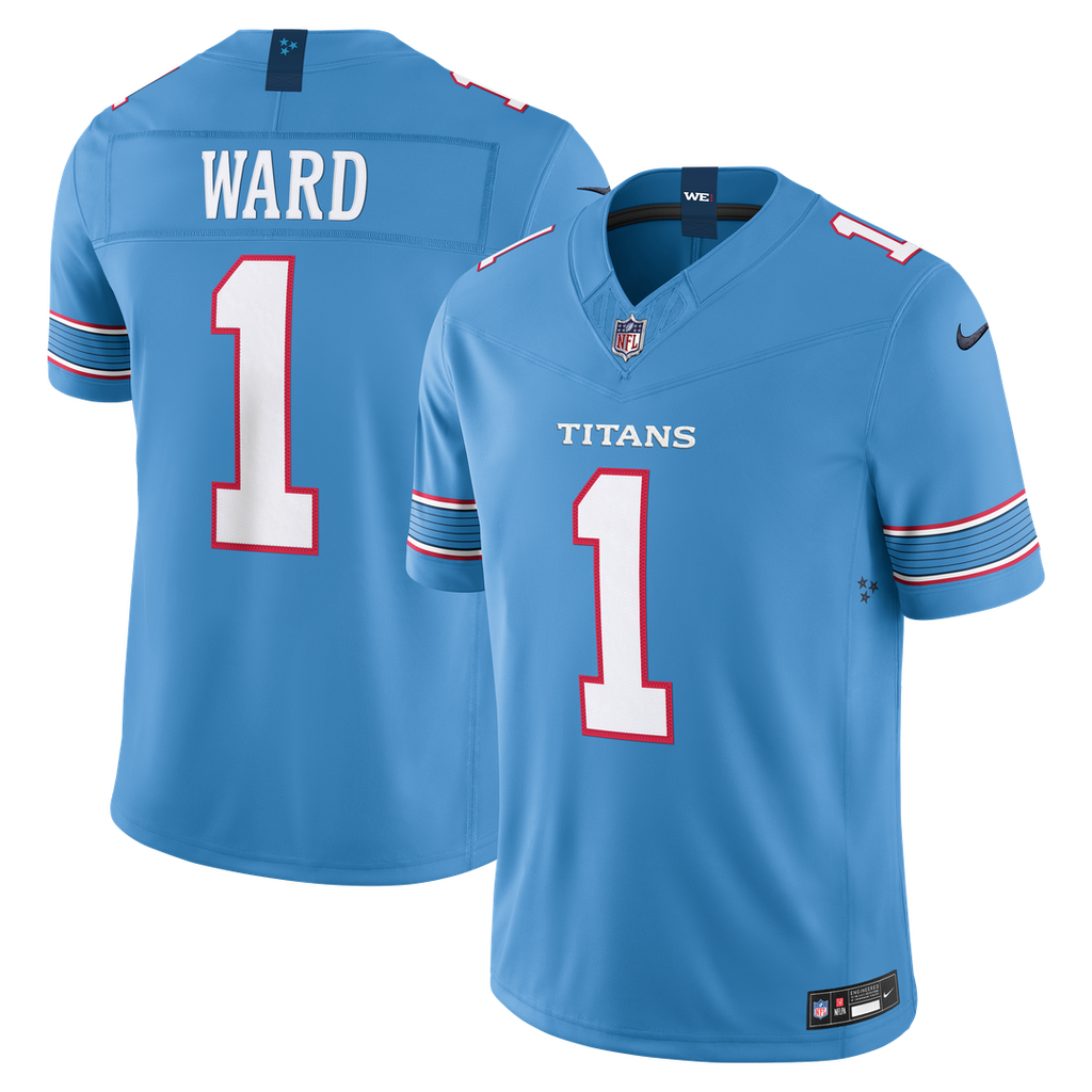 Cameron Ward Tennessee Titans Team Vapor F.U.S.E. Stitched Limited Jersey - Light Blue