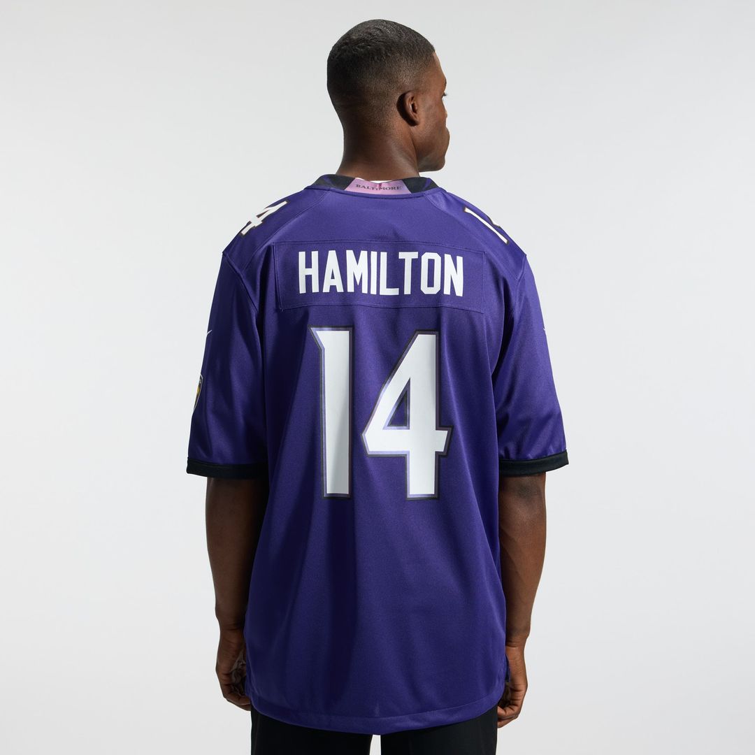 Kyle Hamilton Baltimore Ravens Team Game Jersey - Purple