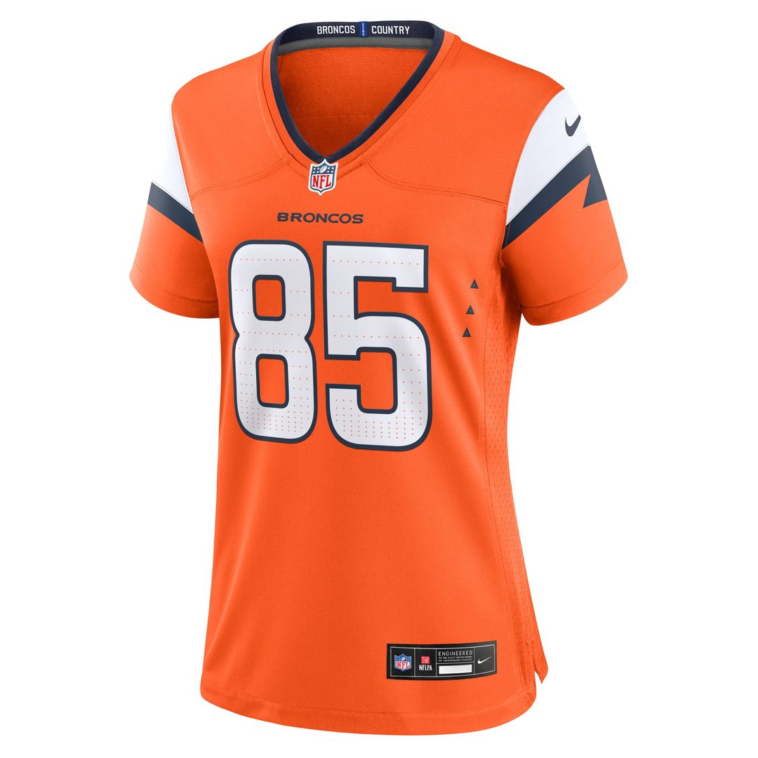 Lucas Krull Denver Broncos Women's Team Game Jersey - Orange