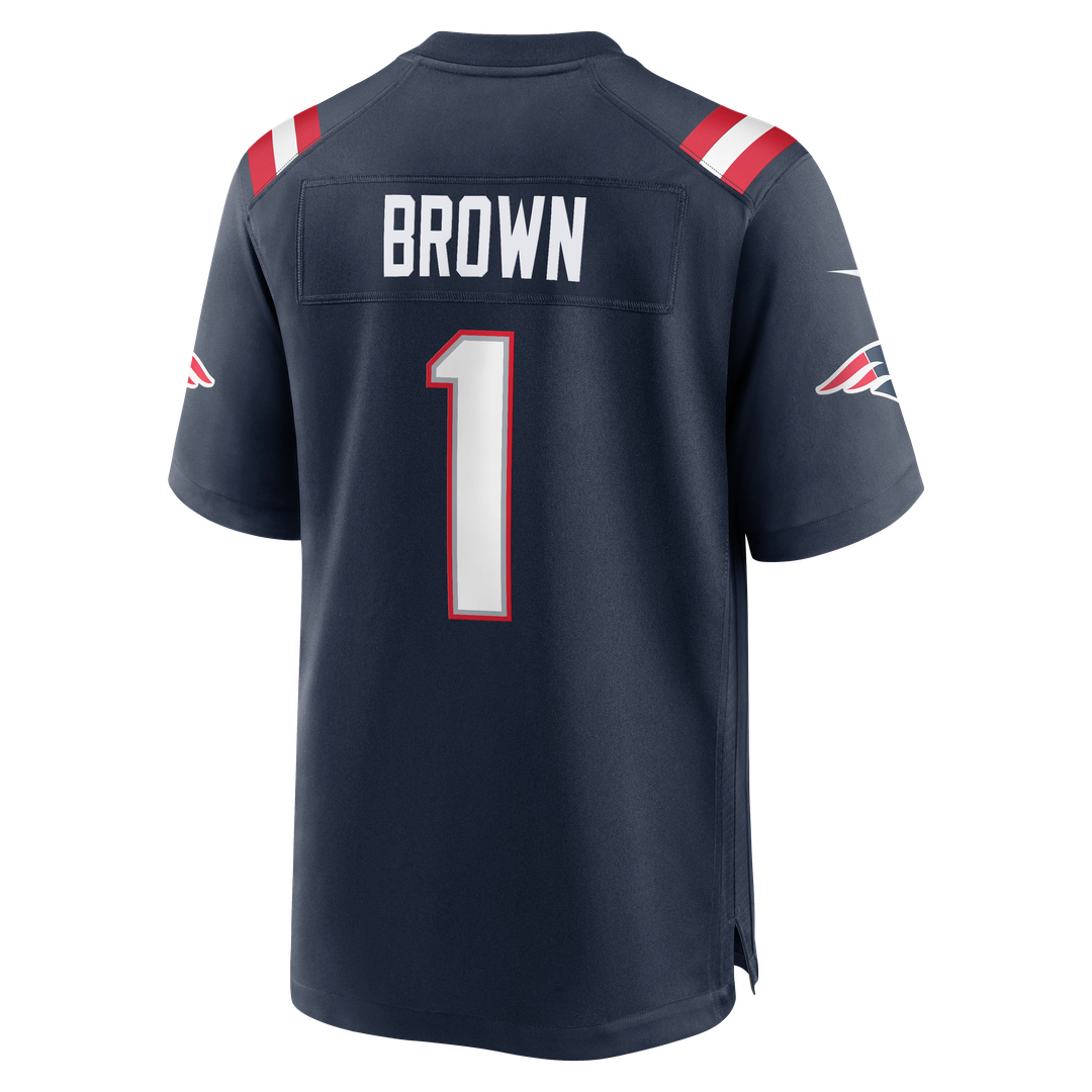 A.J. Brown New England Patriots Youth Team Game Jersey - Navy