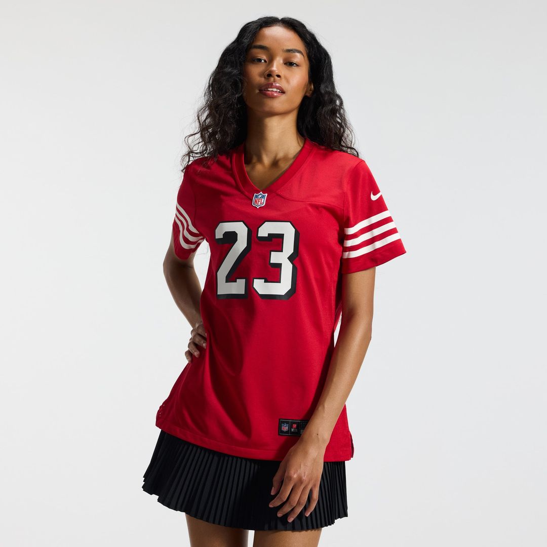 Christian McCaffrey San Francisco 49ers Women's Player Jersey - Scarlet