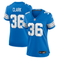 Chuck Clark Detroit Lions Women's Team Game Jersey - Blue