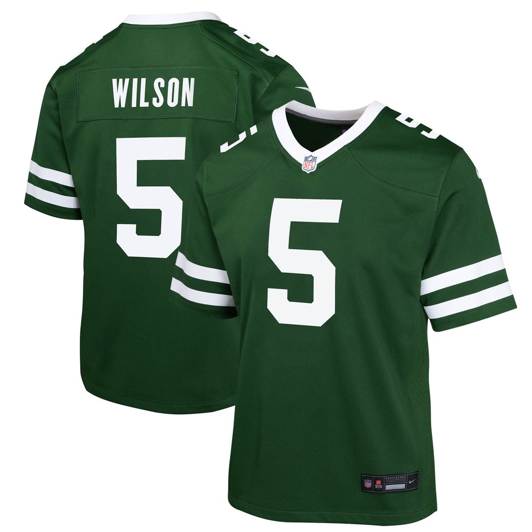 Garrett Wilson New York Jets Youth Game Jersey - Black