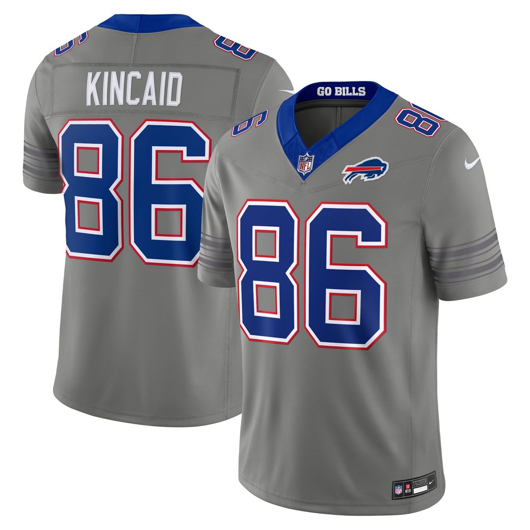 Dalton Kincaid Buffalo Bills Nickel City Vapor F.U.S.E. Stitched Limited Jersey - Gray