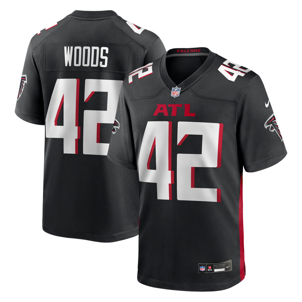 Josh Woods Atlanta Falcons Team Game Jersey - Black