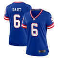 Jaxson Dart New York Giants Women's Alternate 2 Classic Game Jersey - Royal
