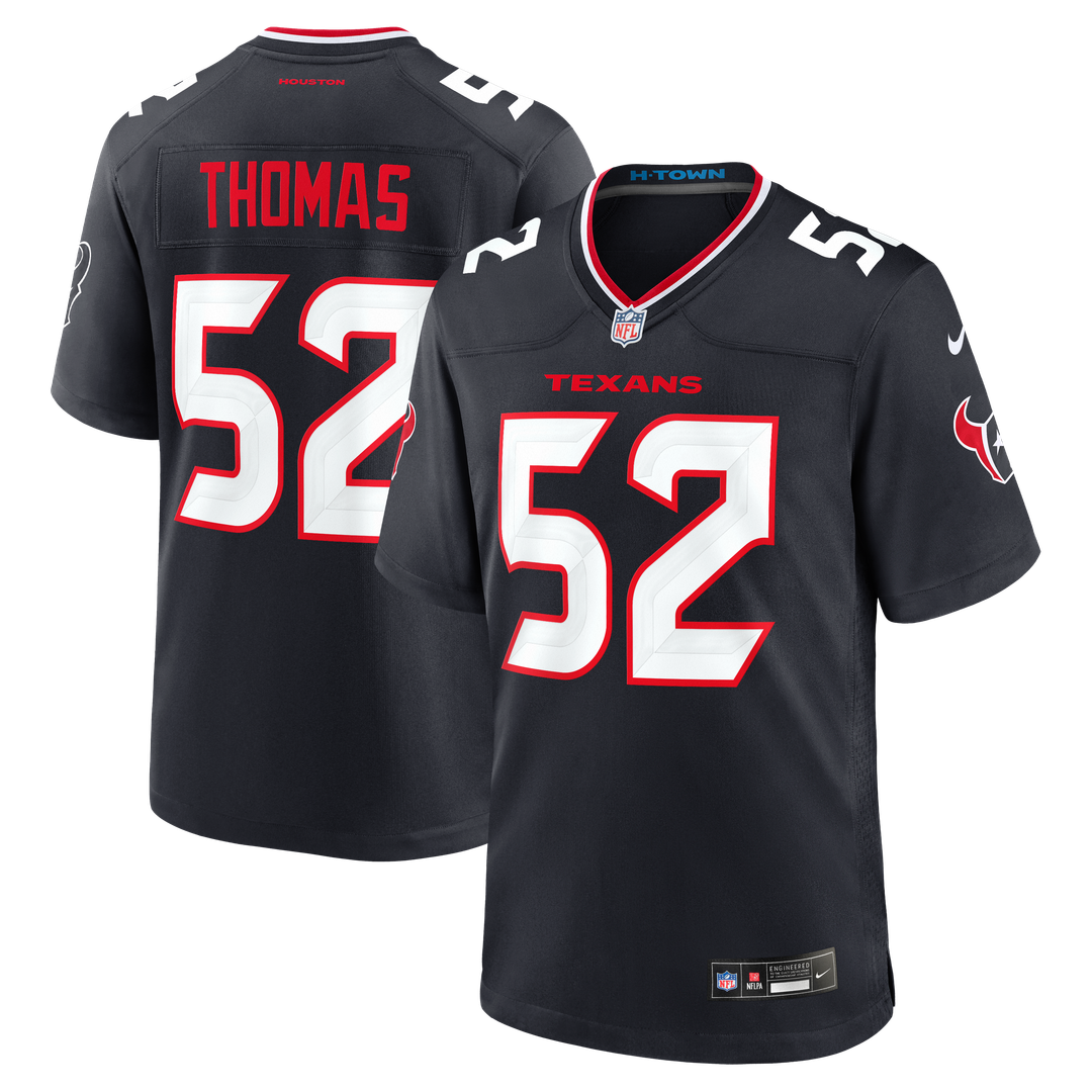 Xavier Thomas Houston Texans Team Game Jersey - Navy