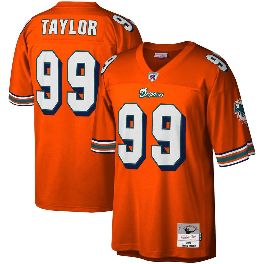 Jason Taylor Miami Dolphins Big & Tall 2004 Retired Player Replica Jersey - Orange