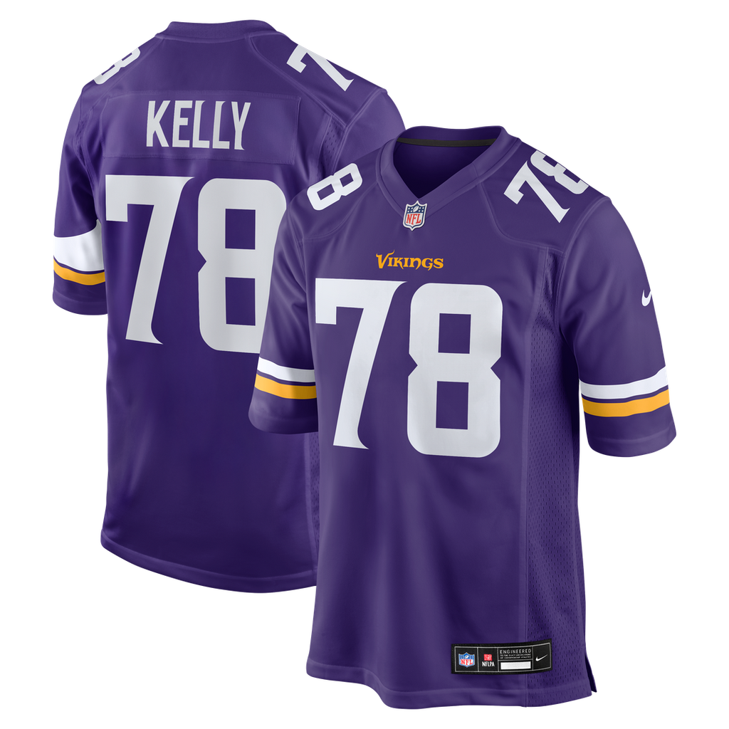 Ryan Kelly Minnesota Vikings Team Game Jersey - Purple
