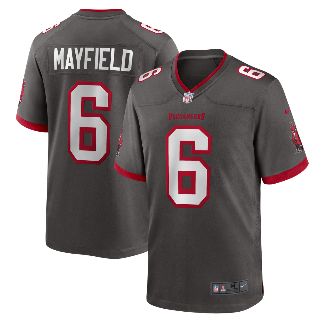 Baker Mayfield Tampa Bay Buccaneers Alternate Game Player Jersey - Pewter