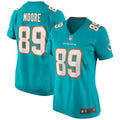 Nat Moore Miami Dolphins Women's Game Retired Player Jersey - Aqua