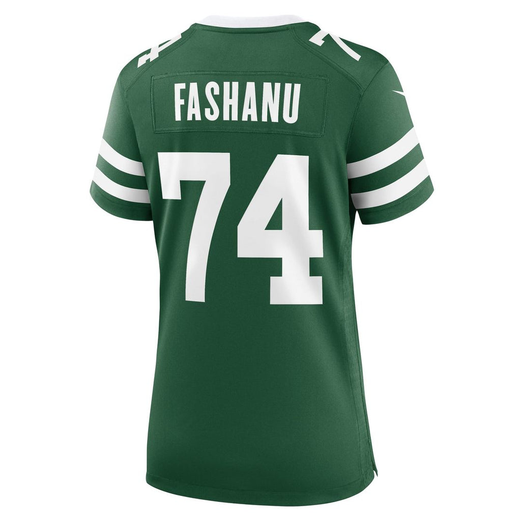 Olu Fashanu New York Jets Women's Game Jersey - Legacy Green