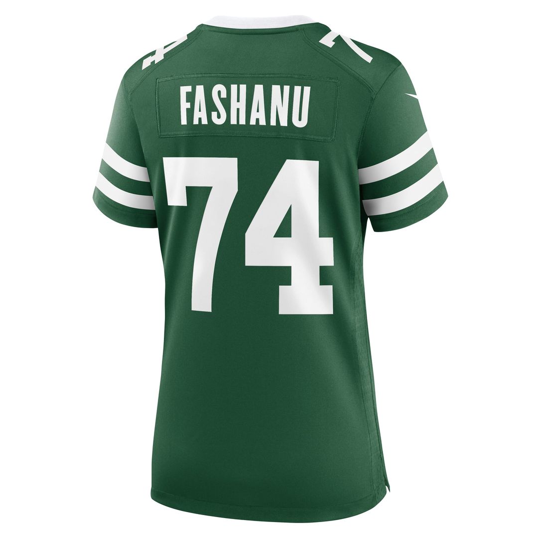 Olu Fashanu New York Jets Women's Game Jersey - Legacy Green