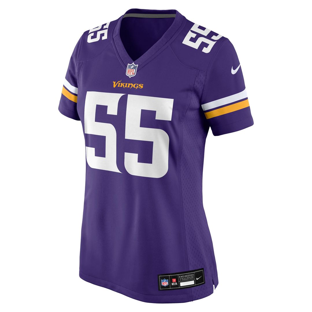 Eric Wilson Minnesota Vikings Women's Team Game Jersey - Purple