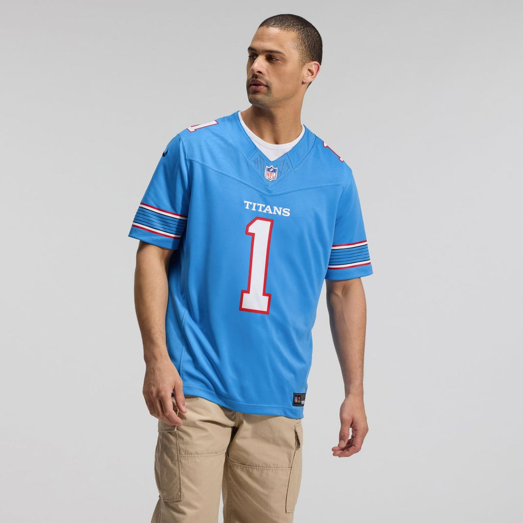 Cameron Ward Tennessee Titans Team Vapor F.U.S.E. Stitched Limited Jersey - Light Blue