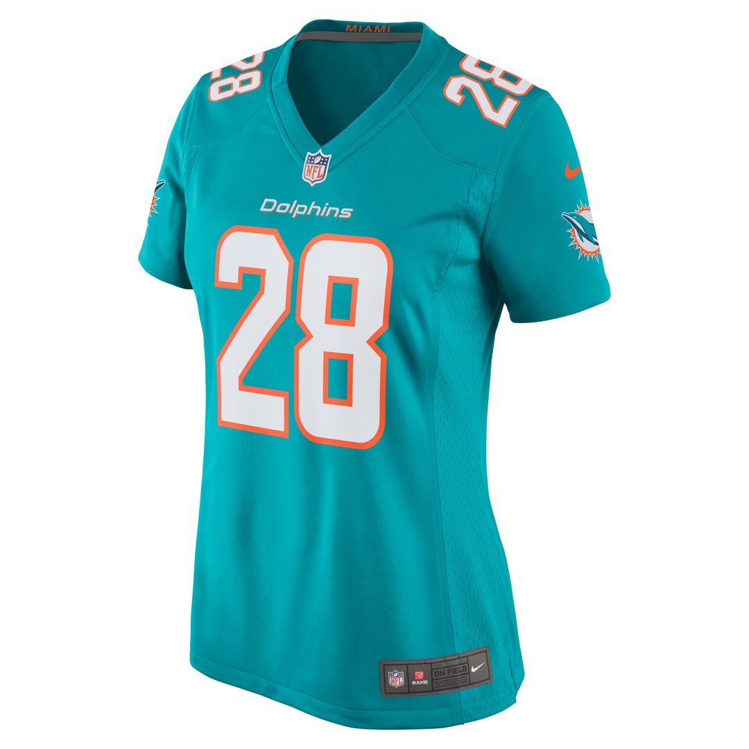 De’Von Achane Miami Dolphins Women's Player Game Jersey - Aqua