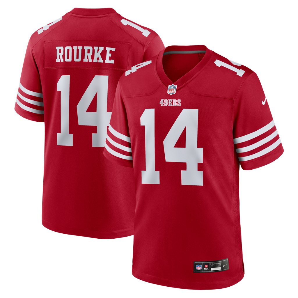 Kurtis Rourke San Francisco 49ers Team Game Jersey - Scarlet