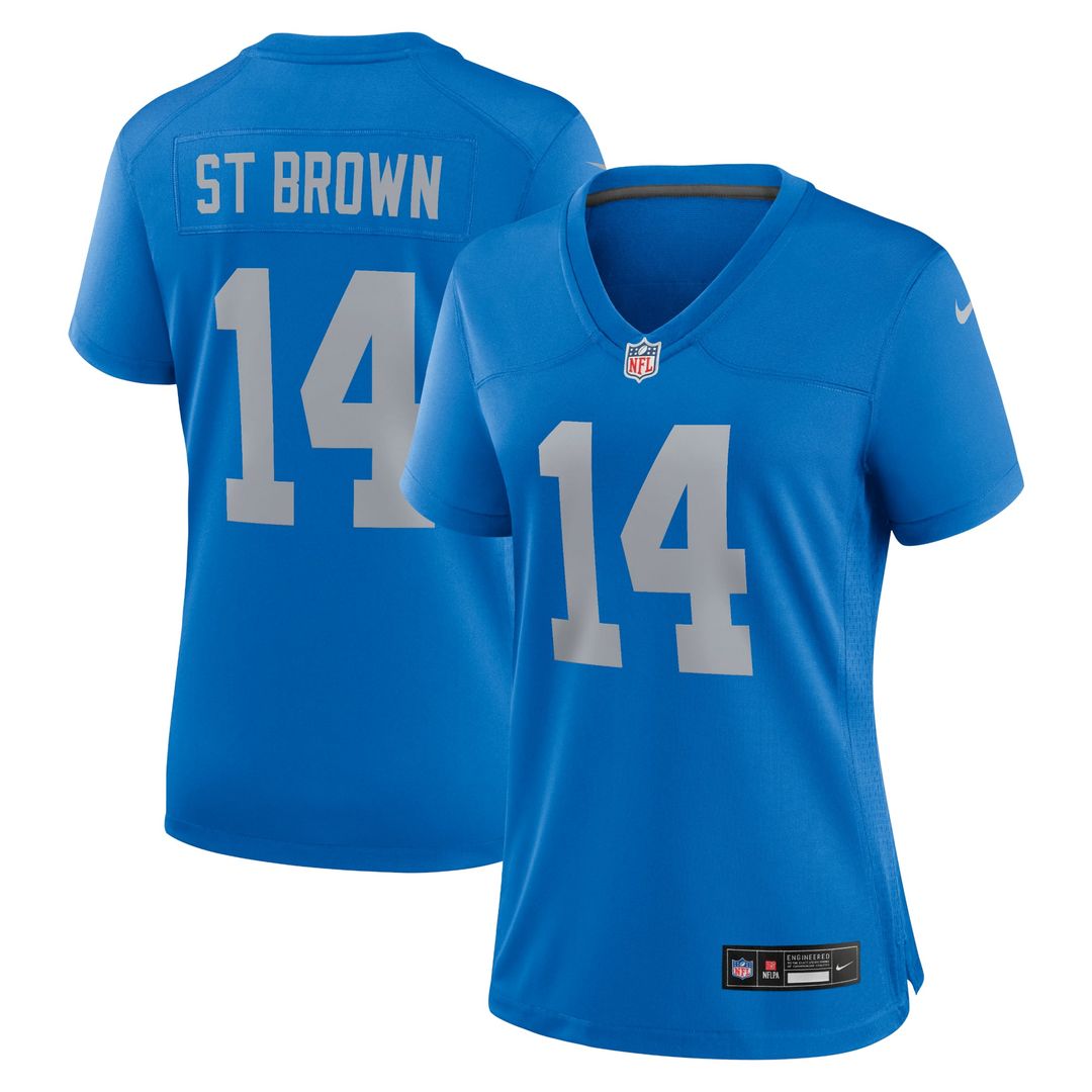 Amon - Ra St. Brown Detroit Lions Women's Alternate Game Jersey - Blue