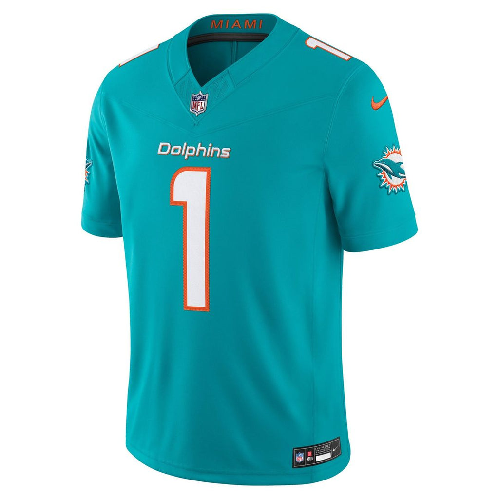 Tua Tagovailoa Miami Dolphins Team Vapor F.U.S.E. Stitched Limited Jersey - Aqua