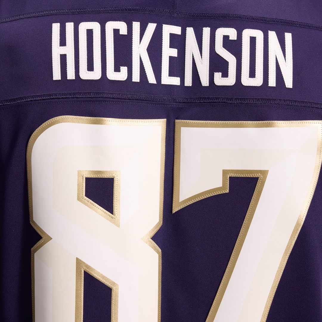 T.J. Hockenson Minnesota Vikings 2026 Rivalries Collection Stitched Limited Jersey - Purple
