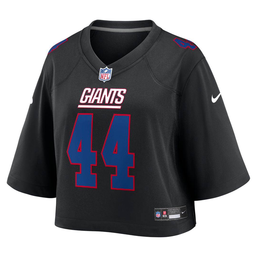 Cam Skattebo New York Giants Women's Cropped Fashion Game Jersey - Black