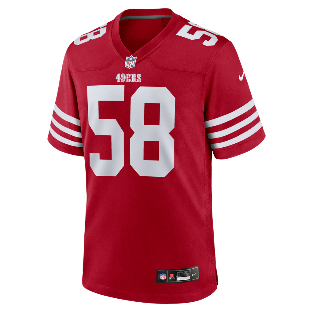 Jarrett Patterson San Francisco 49ers Team Game Jersey - Scarlet