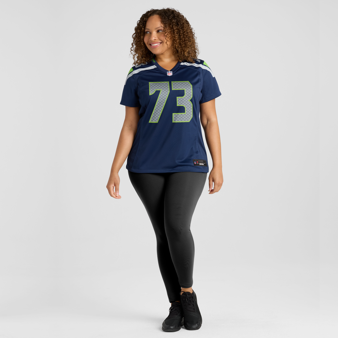 Logan Brown Seattle Seahawks Women's Team Game Jersey - College Navy