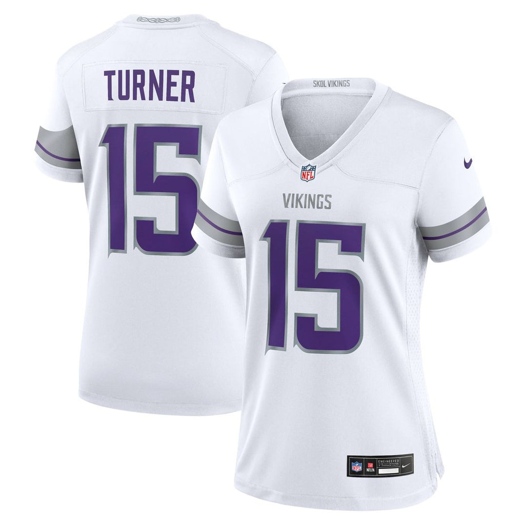 Dallas Turner Minnesota Vikings Women's Alternate Game Jersey - White