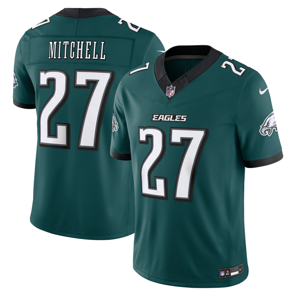 Quinyon Mitchell Philadelphia Eagles Team Vapor F.U.S.E. Stitched Limited Jersey - Midnight Green