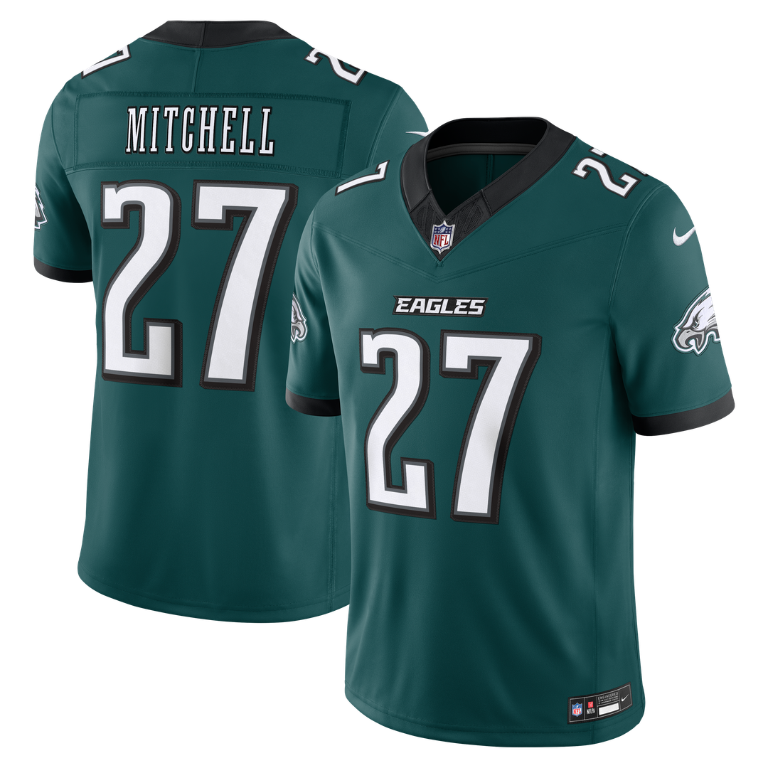 Quinyon Mitchell Philadelphia Eagles Team Vapor F.U.S.E. Stitched Limited Jersey - Midnight Green