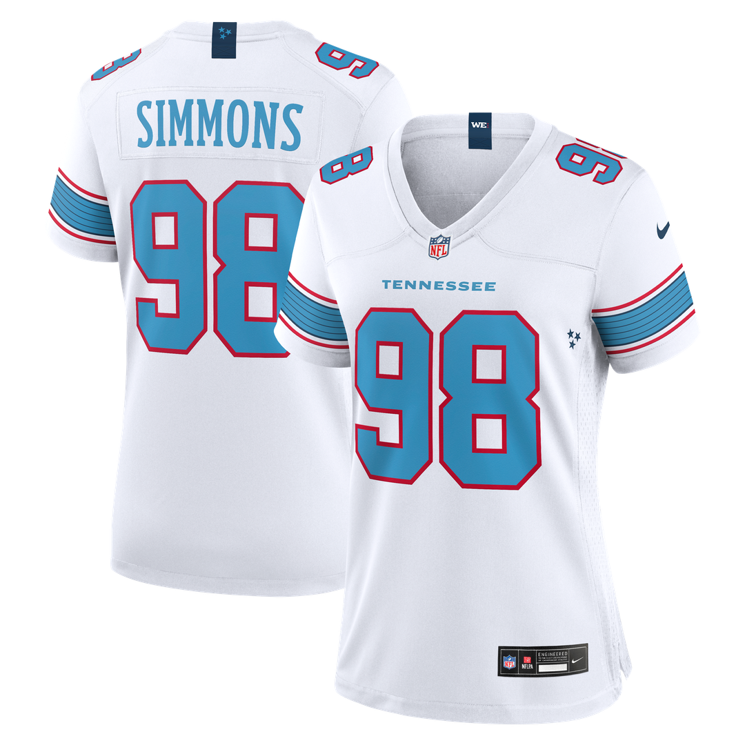 Jeffery Simmons Tennessee Titans Women's Game Jersey - Light Blue