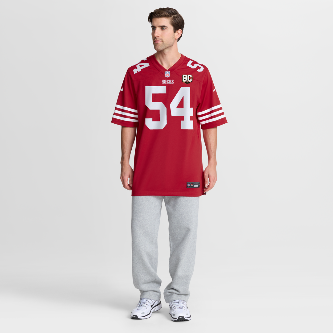 Fred Warner San Francisco 49ers 80th Anniversary Game Jersey - Scarlet