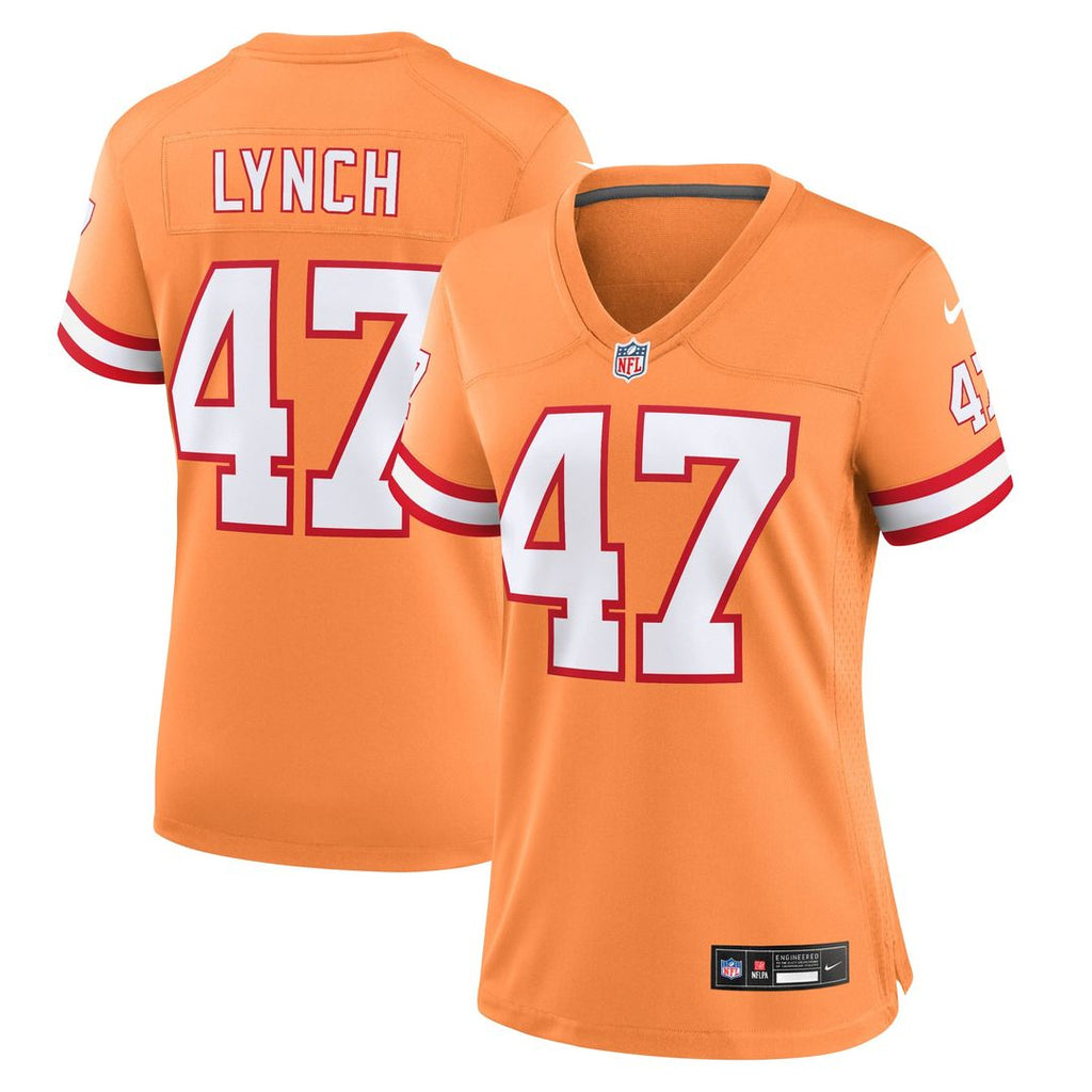 John Lynch Tampa Bay Buccaneers Women's Throwback Game Jersey - Orange