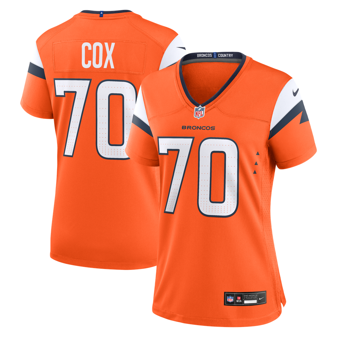 Marques Cox Denver Broncos Women's Team Game Jersey - Orange