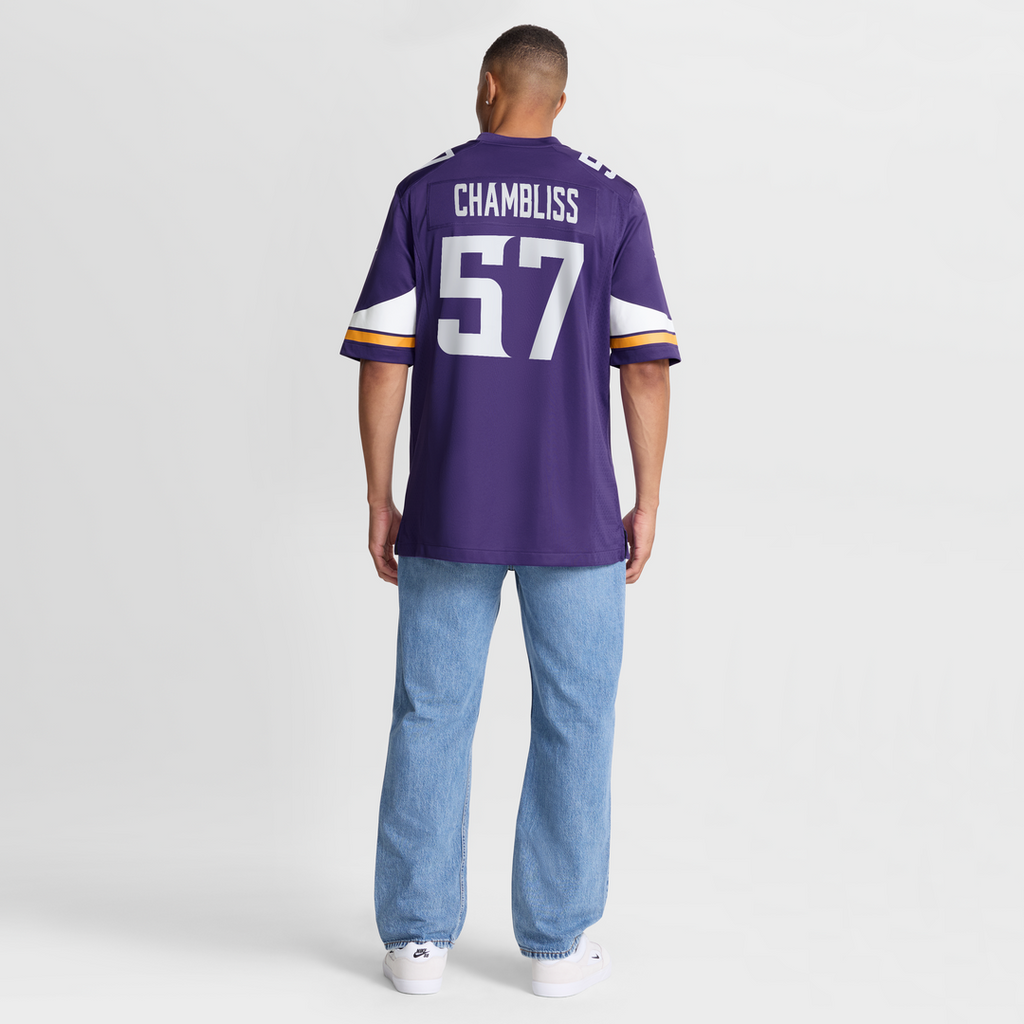 Chaz Chambliss Minnesota Vikings Team Game Jersey - Purple