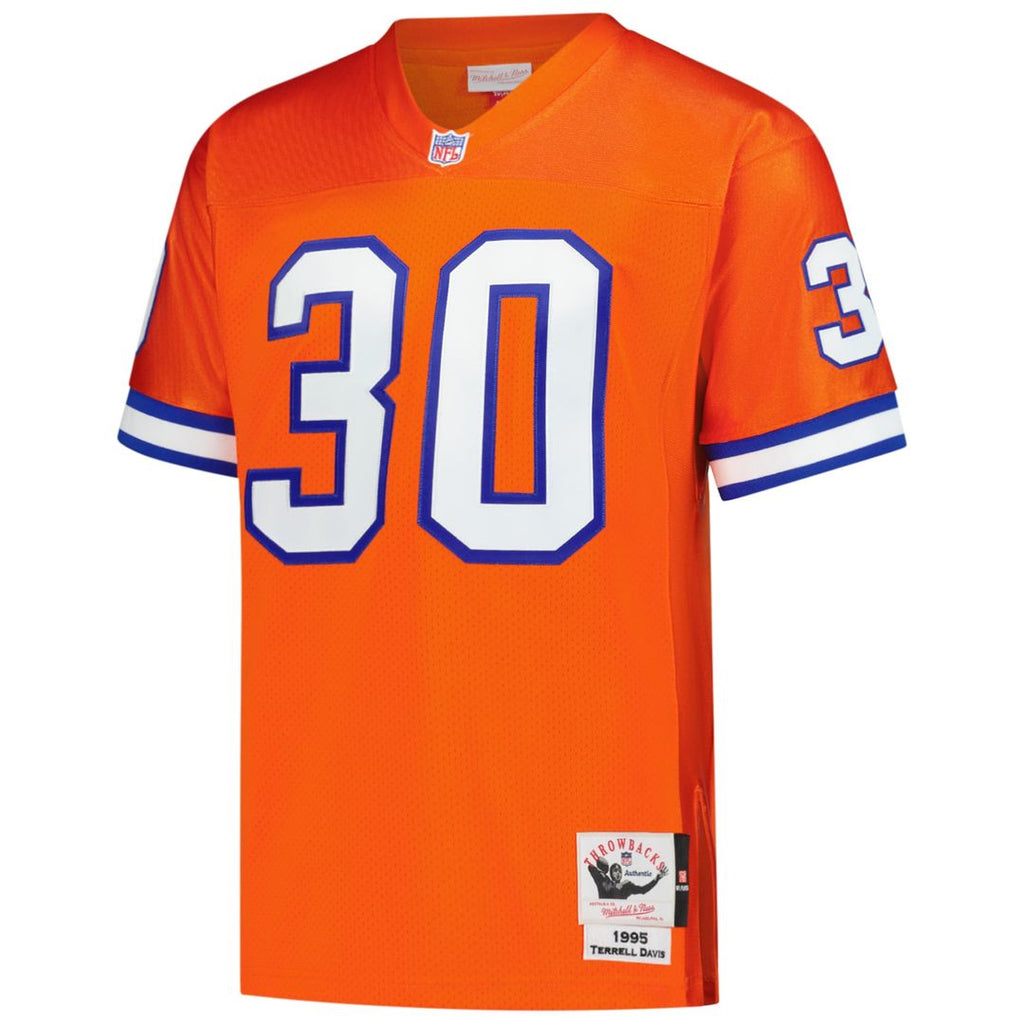 Terrell Davis Denver Broncos 1995 Authentic Throwback Retired Player Jersey - Orange
