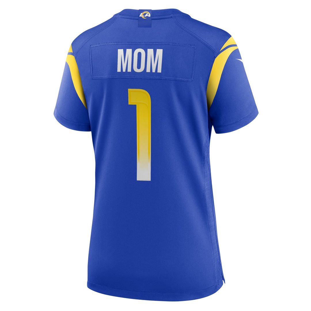 Number 1 Mom Los Angeles Rams Women's Game Jersey - Royal