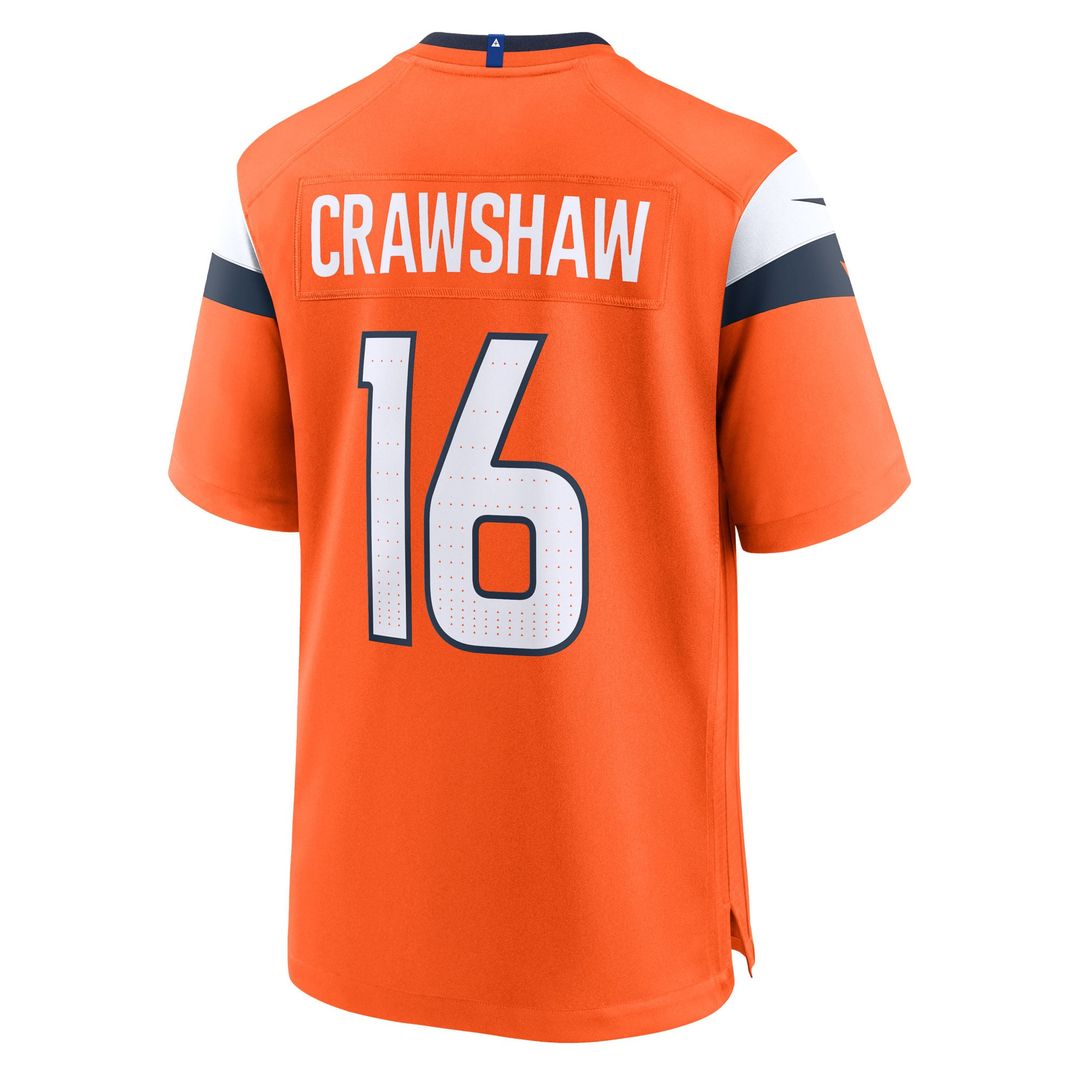 Jeremy Crawshaw Denver Broncos Team Game Jersey - Orange