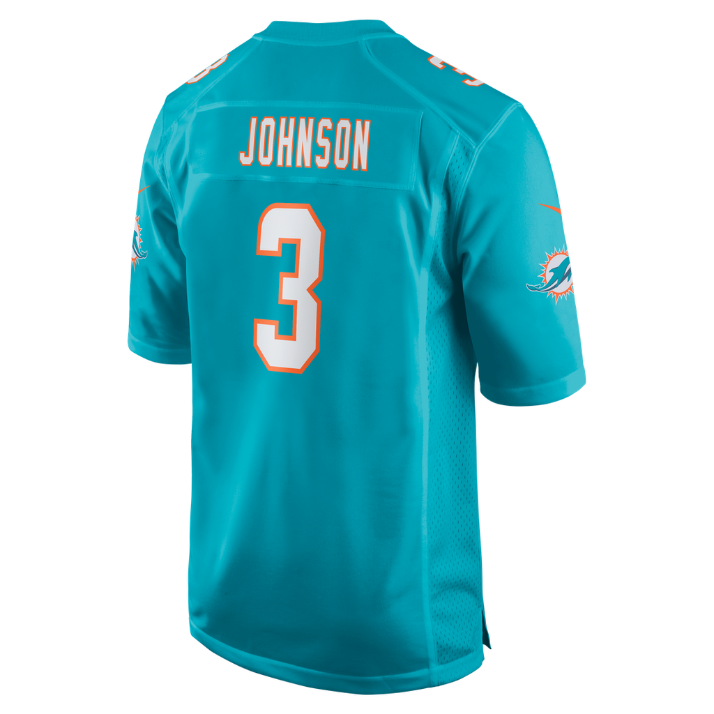 Chris Johnson Miami Dolphins Team Game Jersey - Aqua