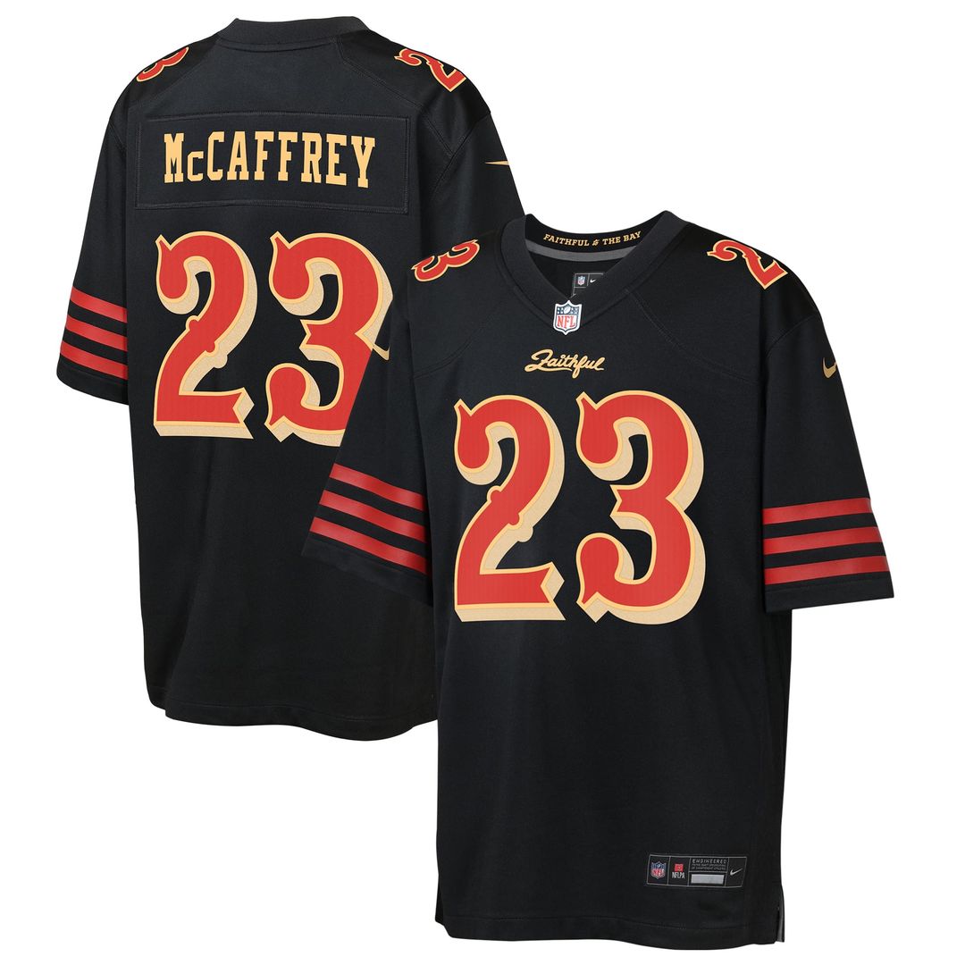 Christian McCaffrey San Francisco 49ers Youth 2025 Rivalries Collection Game Jersey - Black