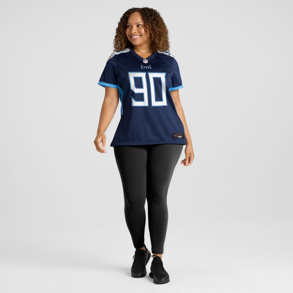 Jevon Kearse Tennessee Titans Women's Game Retired Player Jersey - Navy